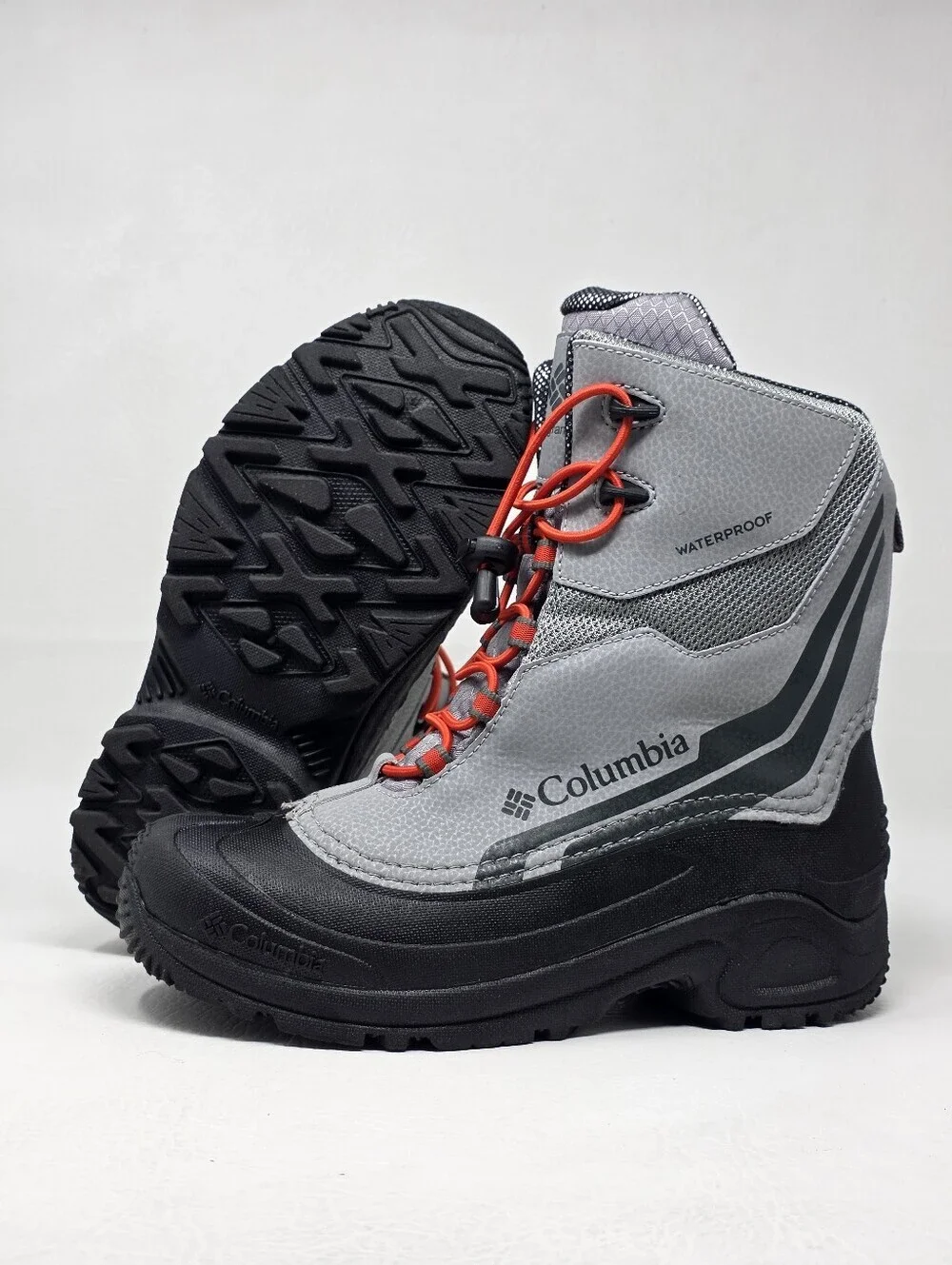 Columbia Youth Bugaboot Plus Iv Omni Heat Snow Boot Gray Boys Size 6 Pre-owned